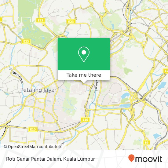 Roti Canai Pantai Dalam map