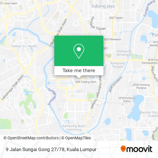 Peta 9 Jalan Sungai Gong 27/78