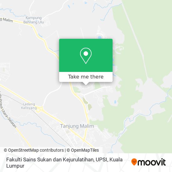 Fakulti Sains Sukan dan Kejurulatihan, UPSI map