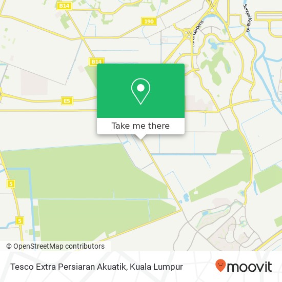 Tesco Extra Persiaran Akuatik map