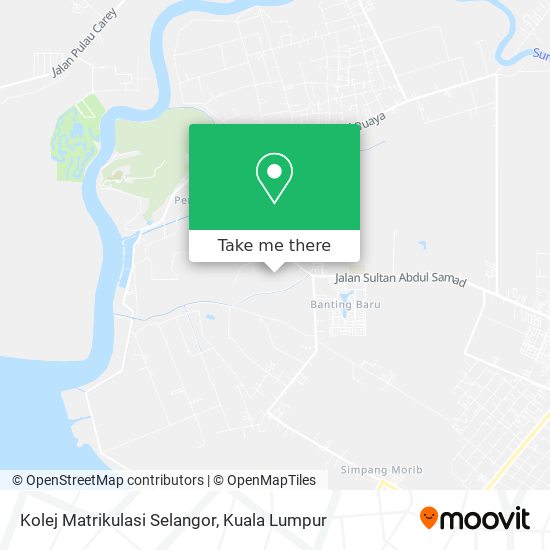 Peta Kolej Matrikulasi Selangor