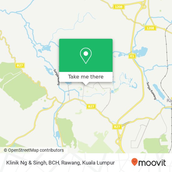 Peta Klinik Ng & Singh, BCH, Rawang