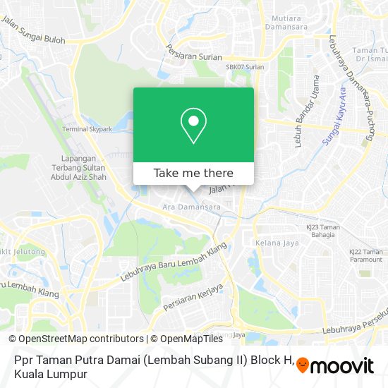 Ppr Taman Putra Damai (Lembah Subang II) Block H map