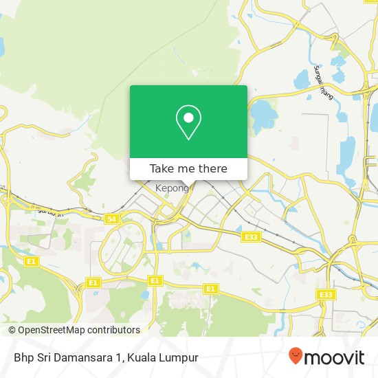 Bhp Sri Damansara 1 map