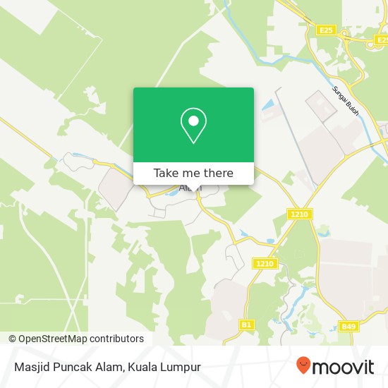 Masjid Puncak Alam map