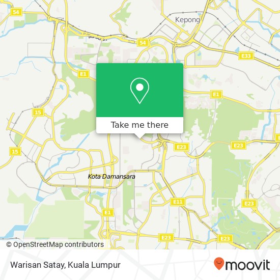 Warisan Satay map