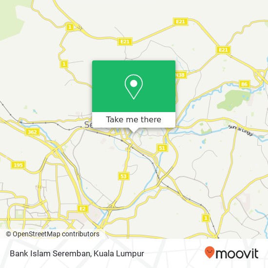 Bank Islam Seremban map