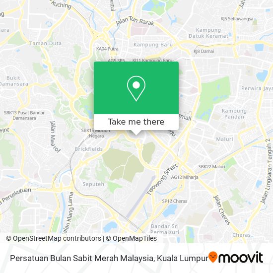 Peta Persatuan Bulan Sabit Merah Malaysia