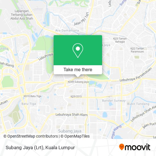 Peta Subang Jaya (Lrt)