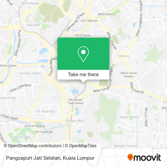 Pangsapuri Jati Selatan map