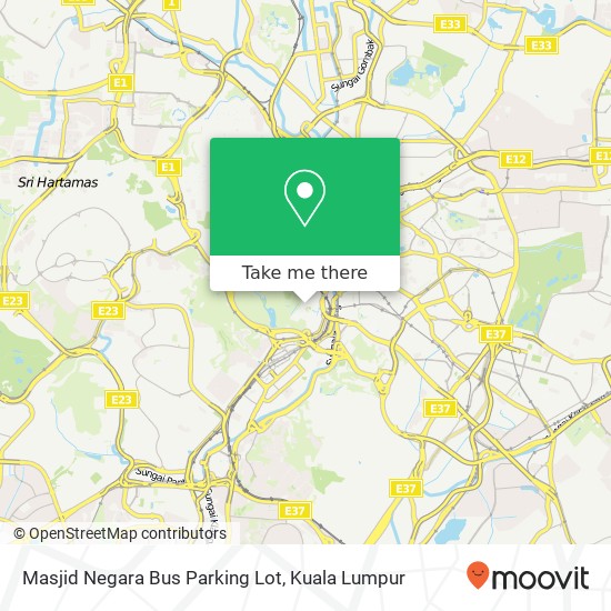 Peta Masjid Negara Bus Parking Lot
