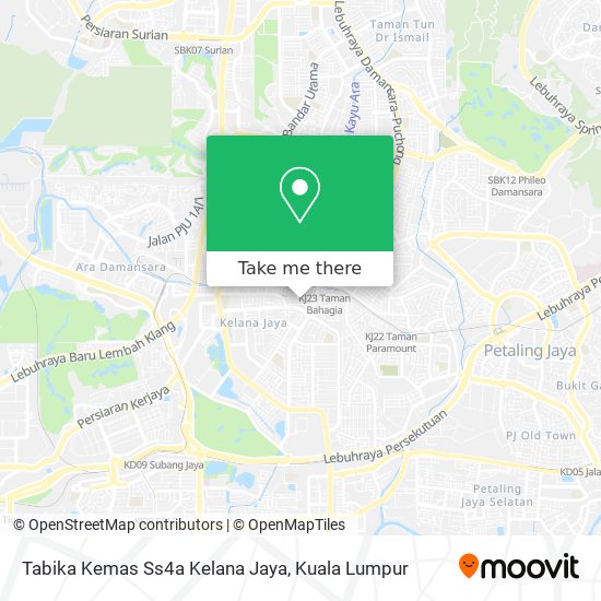 Peta Tabika Kemas Ss4a Kelana Jaya