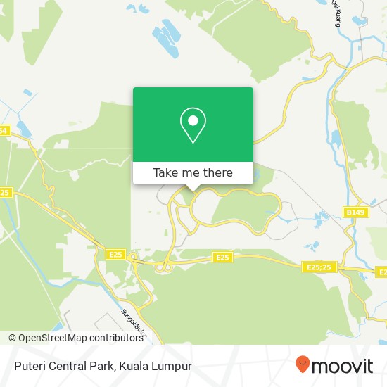 Puteri Central Park map