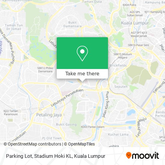Parking Lot, Stadium Hoki KL map