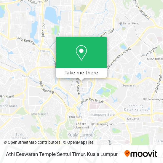 Athi Eeswaran Temple Sentul Timur map