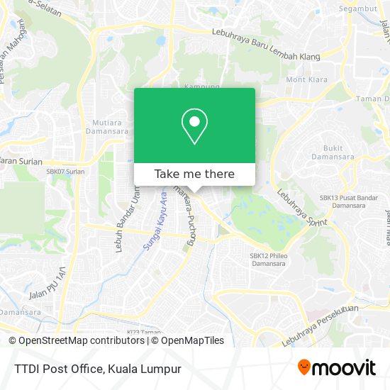 TTDI Post Office map