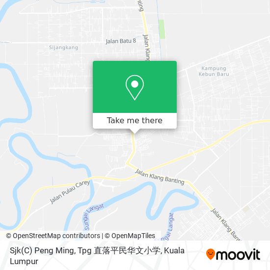 Peta Sjk(C) Peng Ming, Tpg 直落平民华文小学