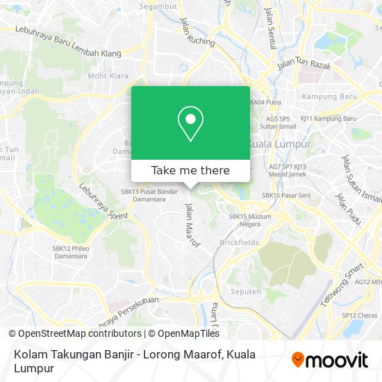 Peta Kolam Takungan Banjir - Lorong Maarof