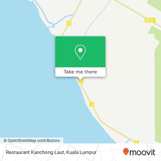 Peta Restaurant Kanchong Laut