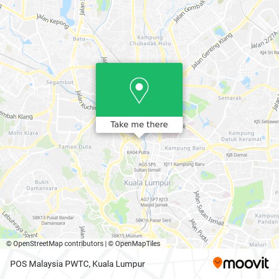 POS Malaysia PWTC map