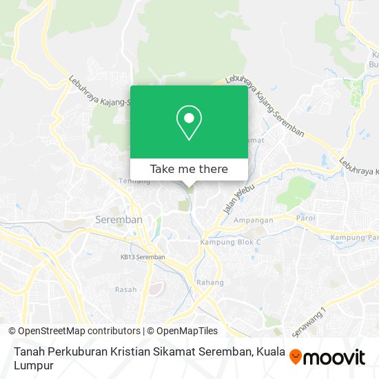 Peta Tanah Perkuburan Kristian Sikamat Seremban