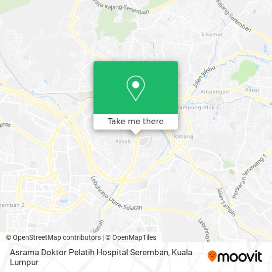 Asrama Doktor Pelatih Hospital Seremban map