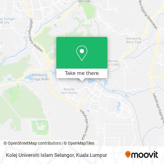 Peta Kolej Universiti Islam Selangor