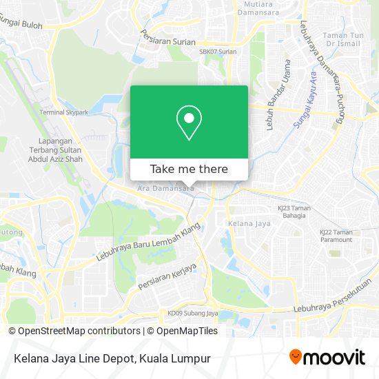 Peta Kelana Jaya Line Depot