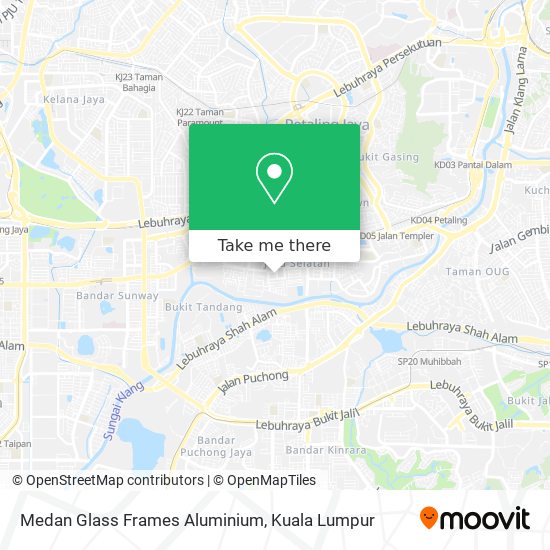 Peta Medan Glass Frames Aluminium