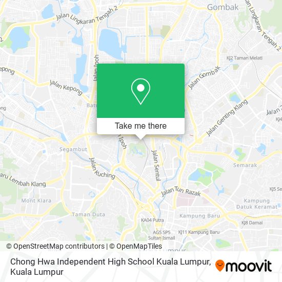 Chong Hwa Independent High School Kuala Lumpur map