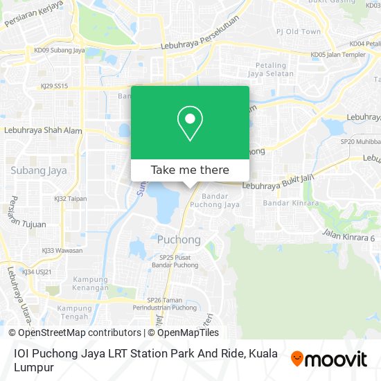 Peta IOI Puchong Jaya LRT Station Park And Ride