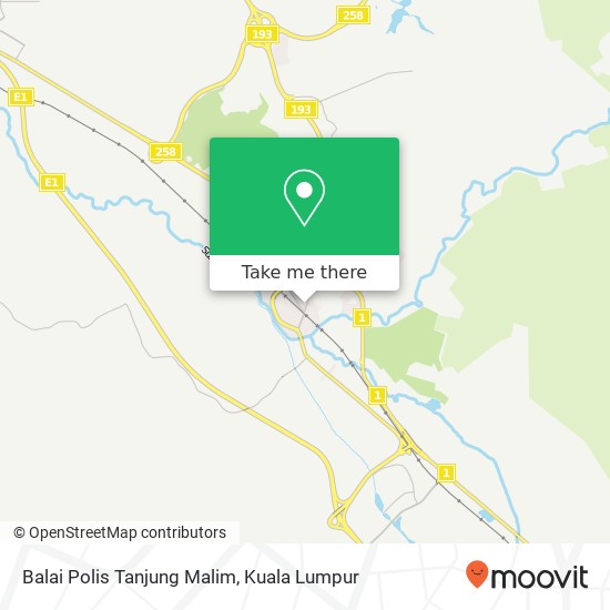 Peta Balai Polis Tanjung Malim