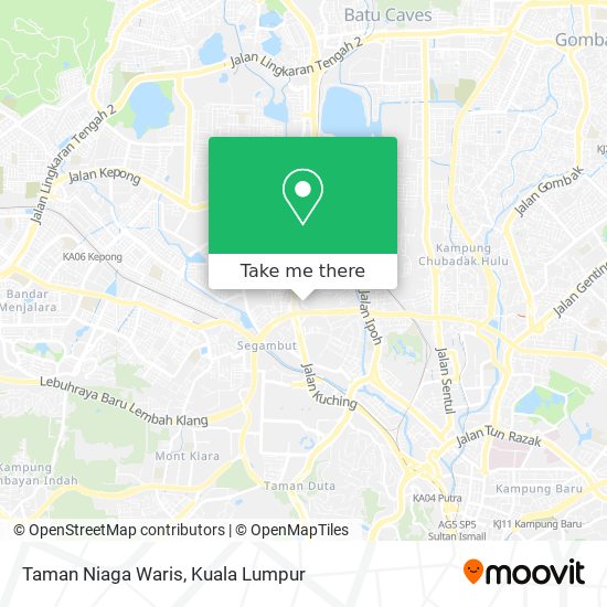 Taman Niaga Waris map