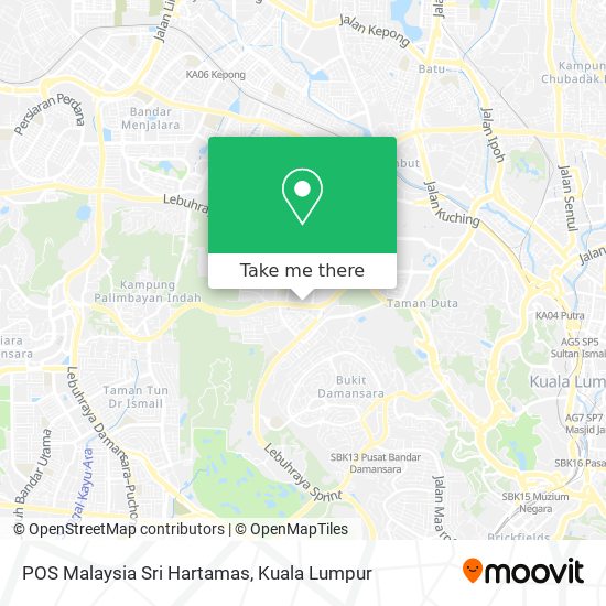 POS Malaysia Sri Hartamas map