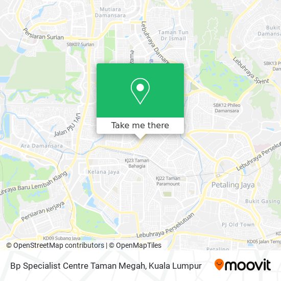 Peta Bp Specialist Centre Taman Megah