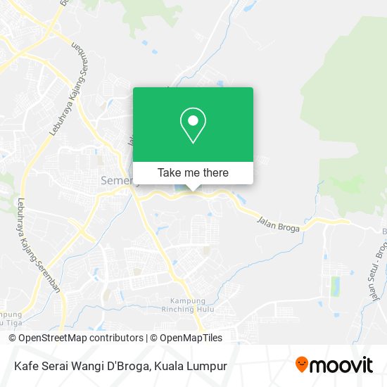 Peta Kafe Serai Wangi D'Broga