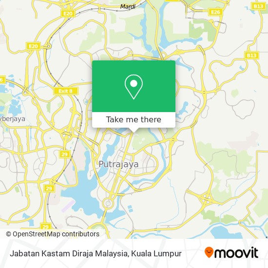 如何坐公交或火车去sepang的jabatan Kastam Diraja Malaysia Moovit