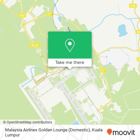 Peta Malaysia Airlines Golden Lounge (Domestic)