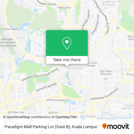 Paradigm Mall Parking Lot (Gate B) map