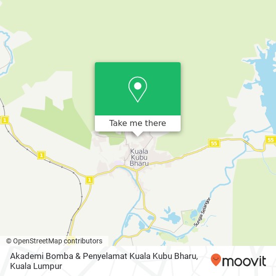 Akademi Bomba & Penyelamat Kuala Kubu Bharu map