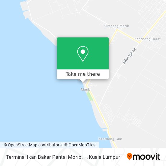 Peta Terminal Ikan Bakar Pantai Morib。