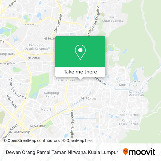 Dewan Orang Ramai Taman Nirwana map