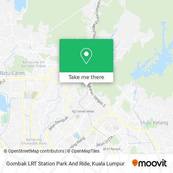 Gombak LRT Station Park And Ride map
