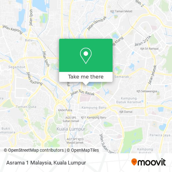 Asrama 1 Malaysia map