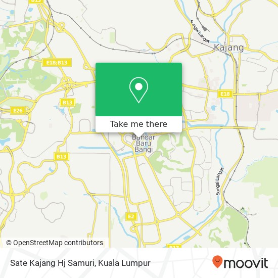 Sate Kajang Hj Samuri map