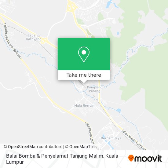 Peta Balai Bomba & Penyelamat Tanjung Malim
