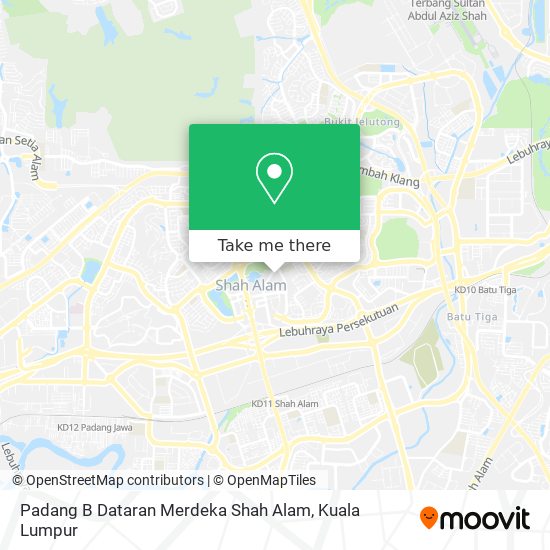 Padang B Dataran Merdeka Shah Alam map