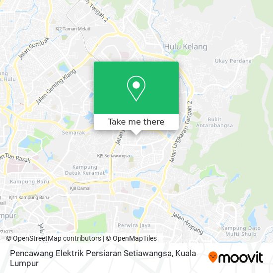 Peta Pencawang Elektrik Persiaran Setiawangsa