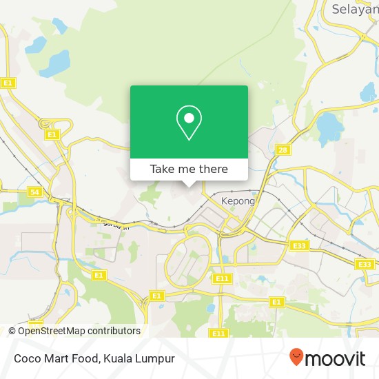 Coco Mart Food map