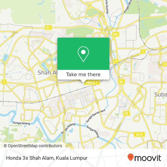 Honda 3s Shah Alam map
